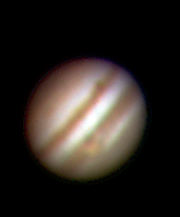 Jupiter fotograferad genom AlbaNova-teleskopet